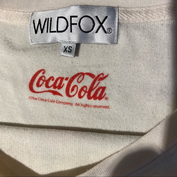 Wildfox Coca Cola Lip Tease Jumper Pullover Sweater in white with coke bottle XS - Picture 10 of 15